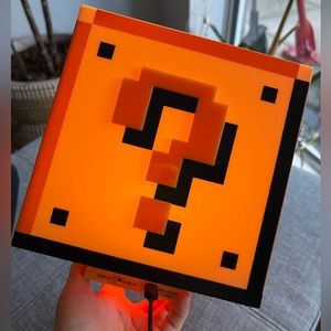 Collectible Paladone Super Mario Question Block Night Light (with sound)